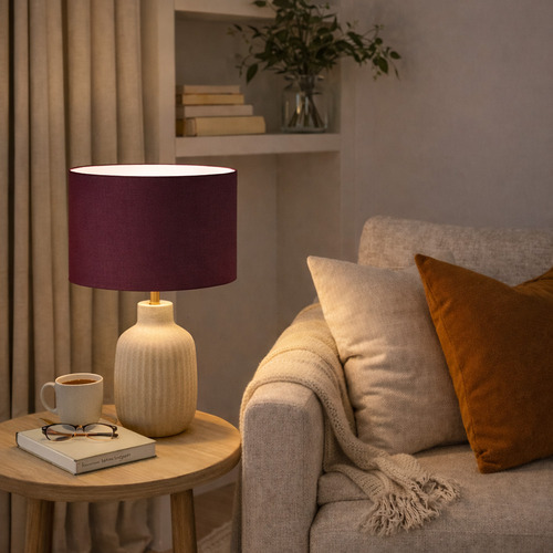 Liberty Cabernet Linen Lamp Shade
