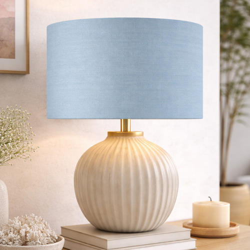 Liberty Light Blue Linen Lamp Shade