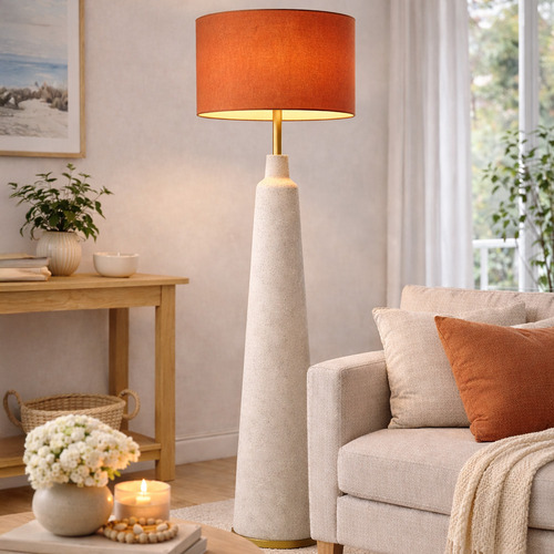 Liberty Orange Linen Lamp Shade