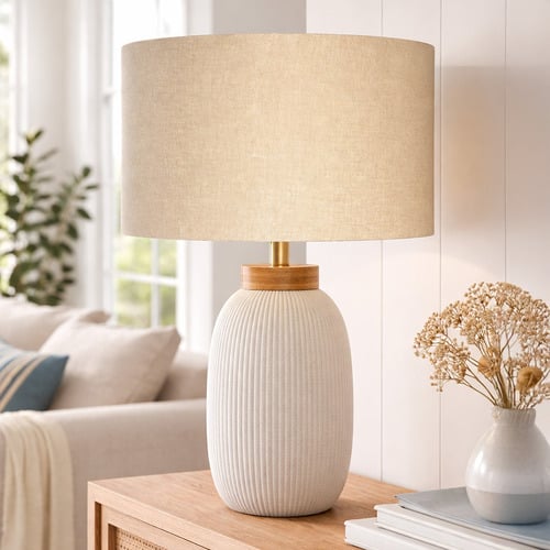 Gillespie Biscuit Linen Lamp Shade