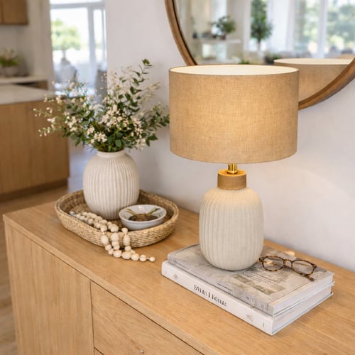 Gillespie Biscuit Linen Lamp Shade