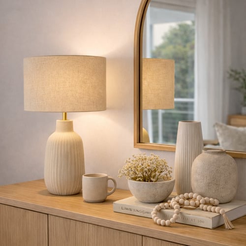 Gillespie Biscuit Linen Lamp Shade