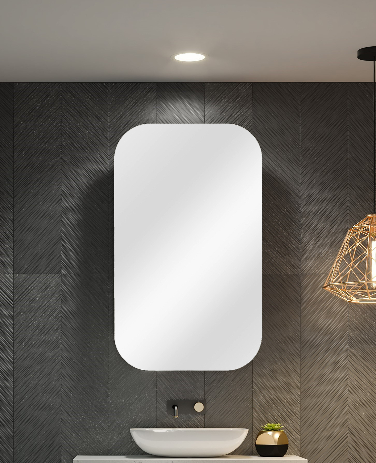 60cm Jazz Single Door Wall Hung Shaving Cabinet