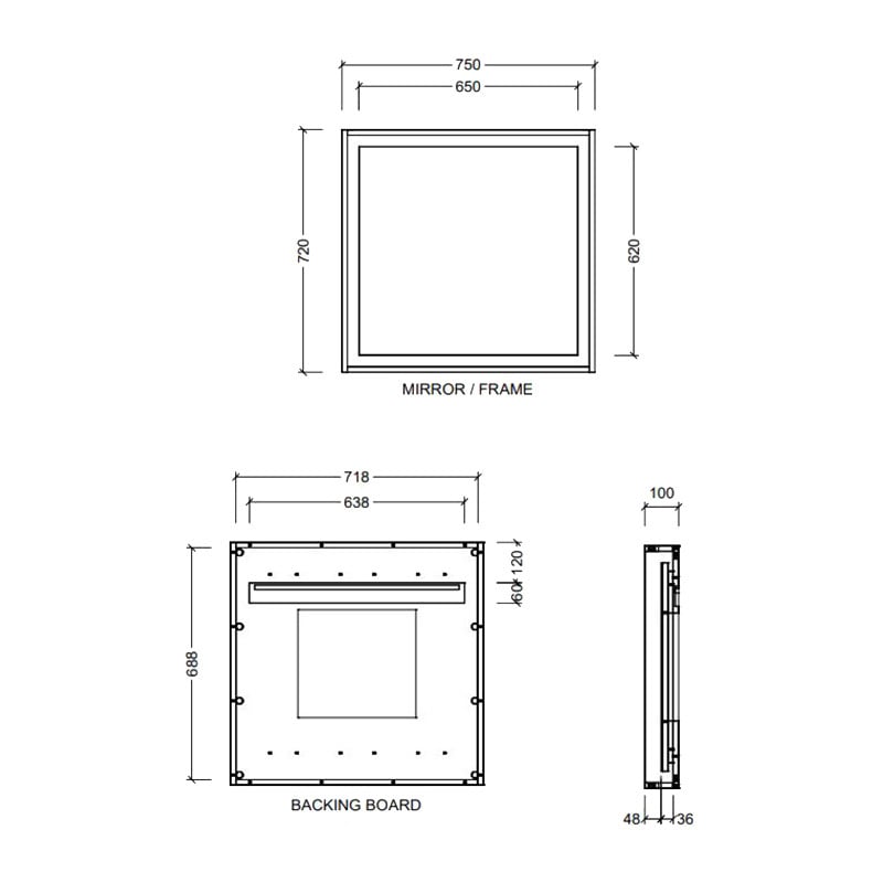 Halifax Rectangular Wall Mirror