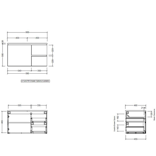 Nevada Wall Hung Vanity Unit Temple & ster