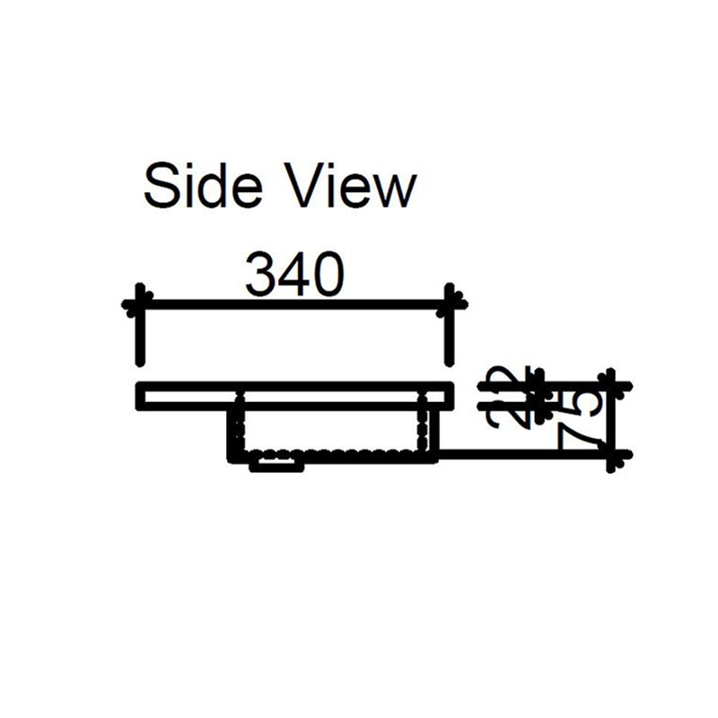 Ensuite 600mm Countertop with Single Integrated Basin