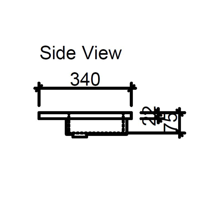 Ensuite 750mm Countertop with Single Integrated Basin