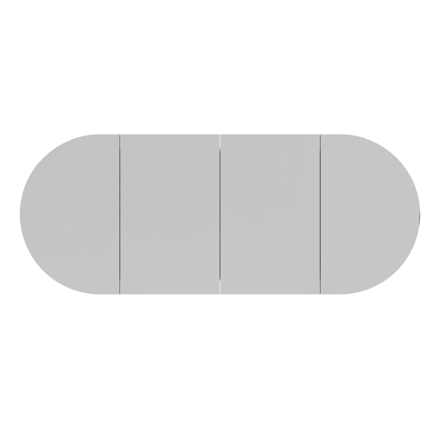 Ballad 1500mm Oval Mirrored Shaving Cabinet