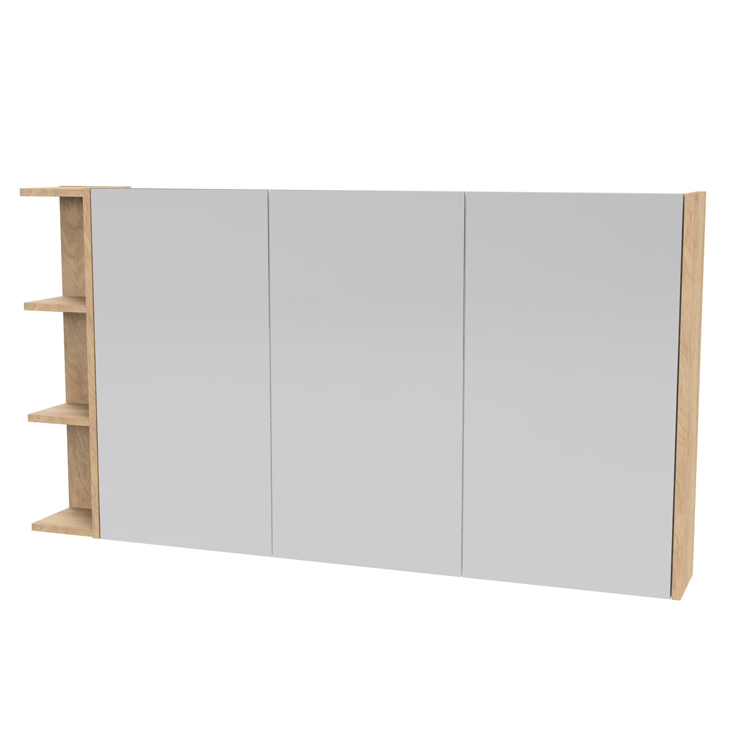 New York 1350mm Rectangle Mirrored Shaving Cabinet
