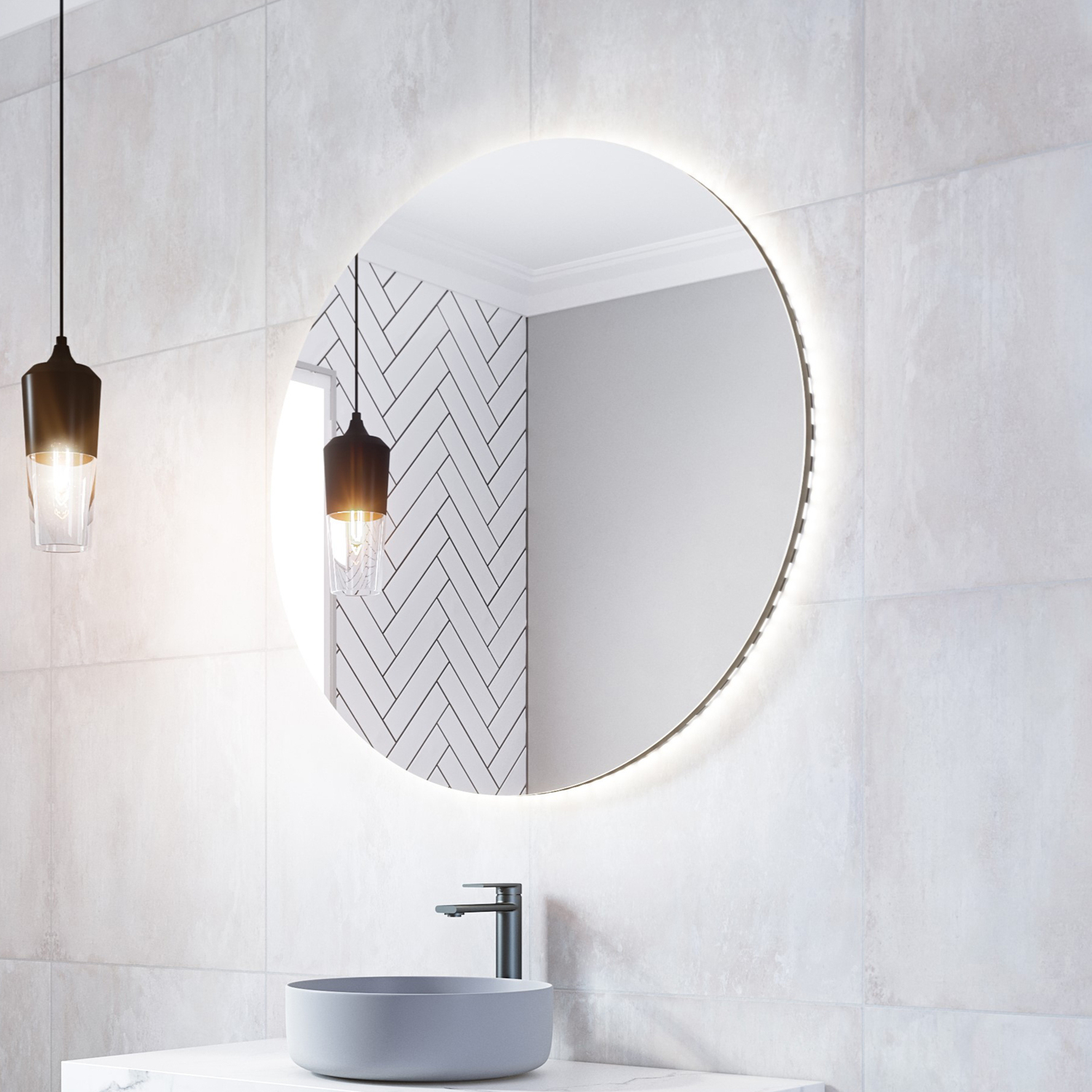 Oxford Round Wall Mirror