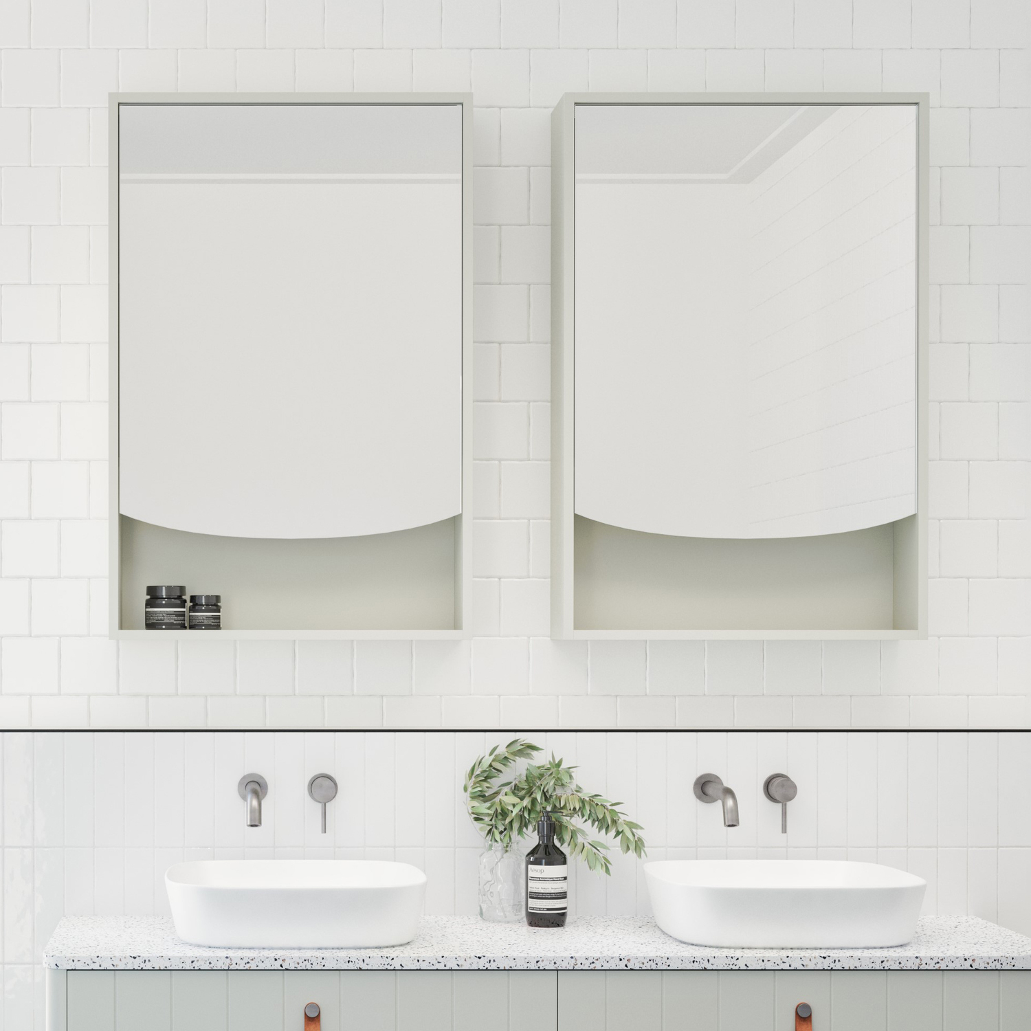 Pure Bliss Single Door Wall Hung Shaving Cabinet