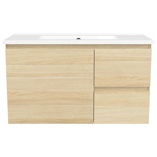 Florida Ensuite 800mm Wall Hung Vanity with Ceramic Countertop