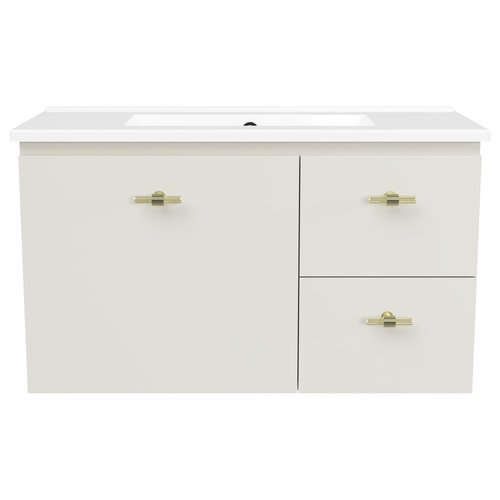 Florida Ensuite 800mm Wall Hung Vanity with Ceramic Countertop