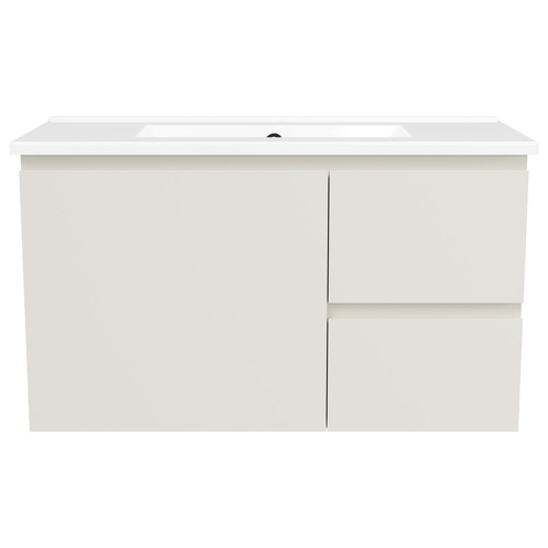 Florida Ensuite 800mm Wall Hung Vanity with Ceramic Countertop