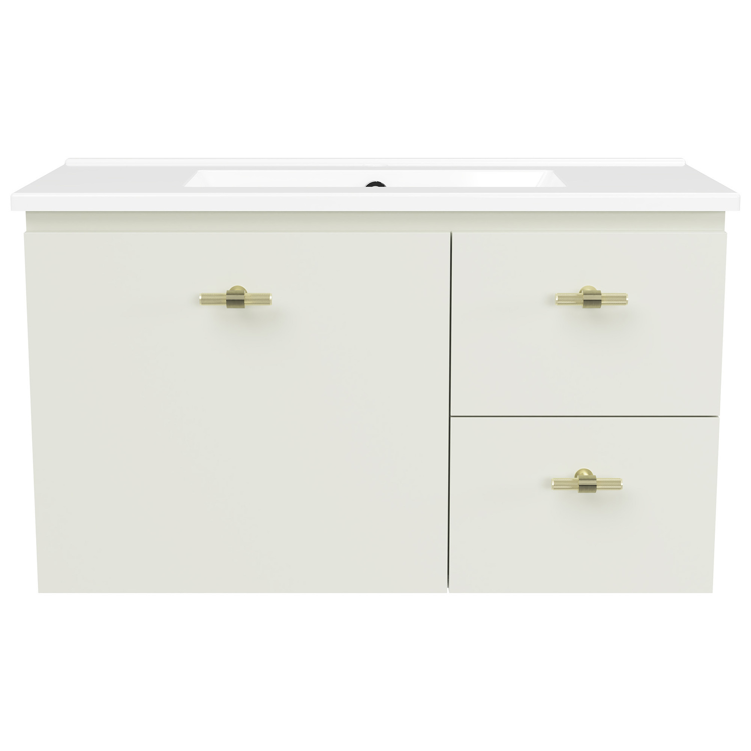 Florida Ensuite 800mm Wall Hung Vanity with Ceramic Countertop
