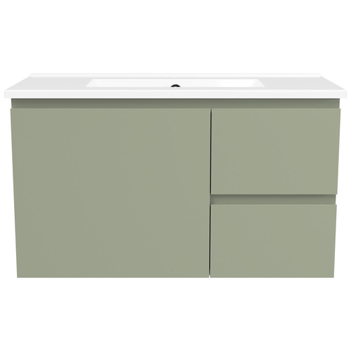 Florida Ensuite 800mm Wall Hung Vanity with Ceramic Countertop