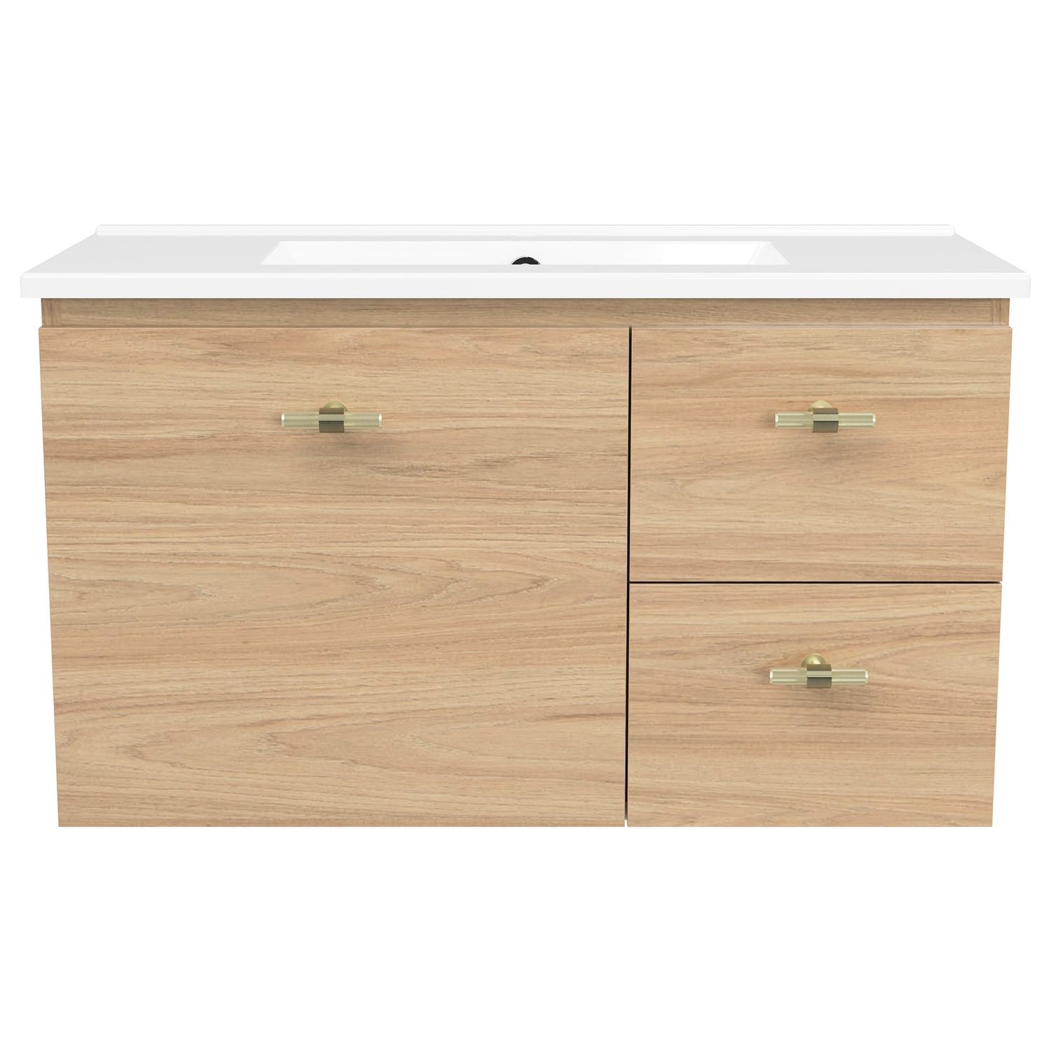 Florida Ensuite 800mm Wall Hung Vanity with Ceramic Countertop
