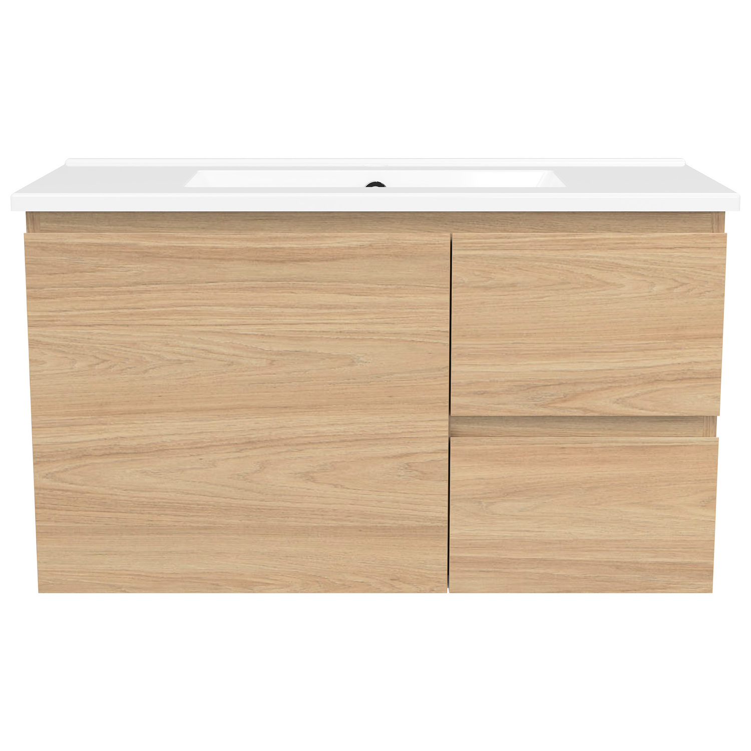 Florida Ensuite 800mm Wall Hung Vanity with Ceramic Countertop