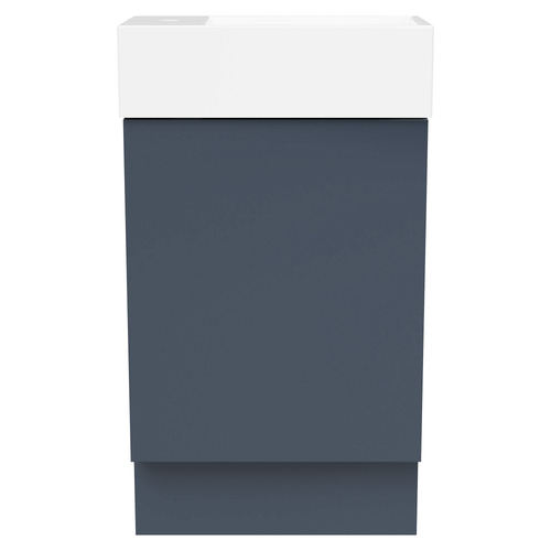 Lottie 480mm Freestanding Small Space Vanity with Ceramic Countertop