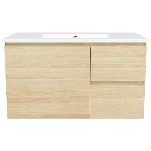 Nevada 900mm Wall Hung Vanity with Ceramic Countertop