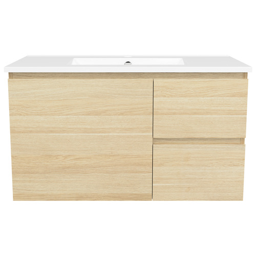 Nevada 900mm Wall Hung Vanity with Ceramic Countertop