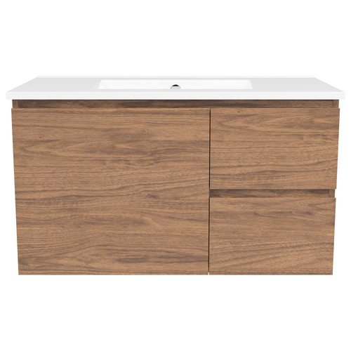 Nevada 900mm Wall Hung Vanity with Ceramic Countertop