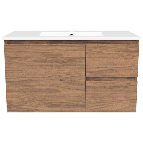 Nevada 900mm Wall Hung Vanity with Ceramic Countertop