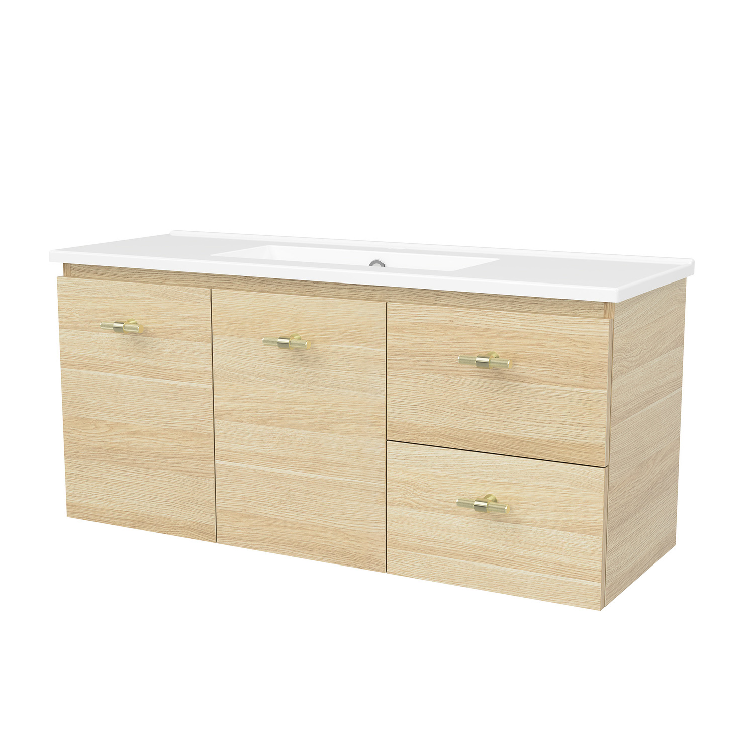 Florida Ensuite 1000mm Wall Hung Vanity with Ceramic Countertop