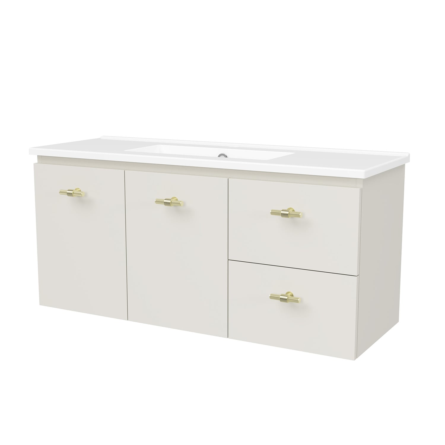 Florida Ensuite 1000mm Wall Hung Vanity with Ceramic Countertop