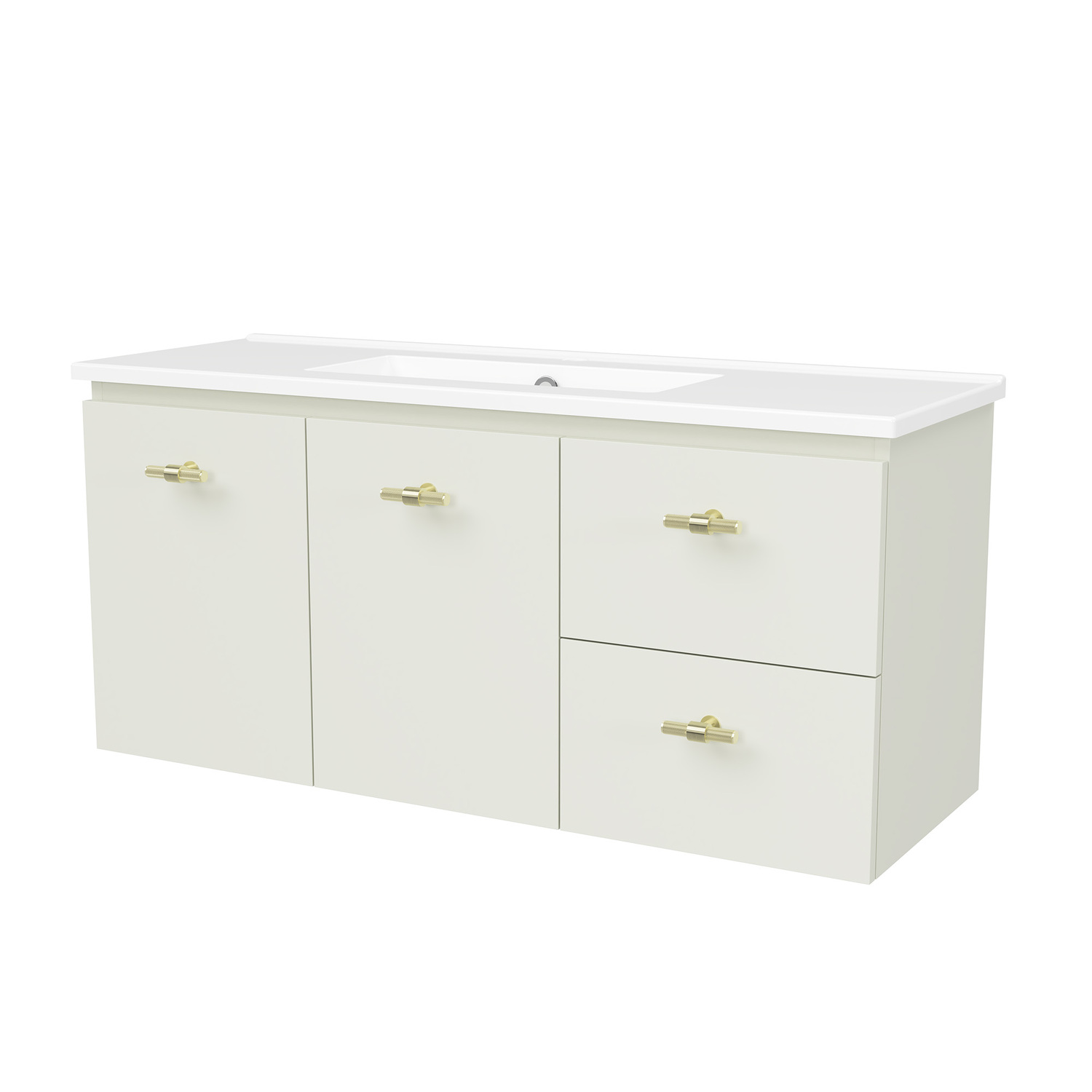 Florida Ensuite 1000mm Wall Hung Vanity with Ceramic Countertop