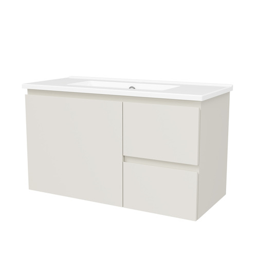 Florida Ensuite 800mm Wall Hung Vanity with Ceramic Countertop