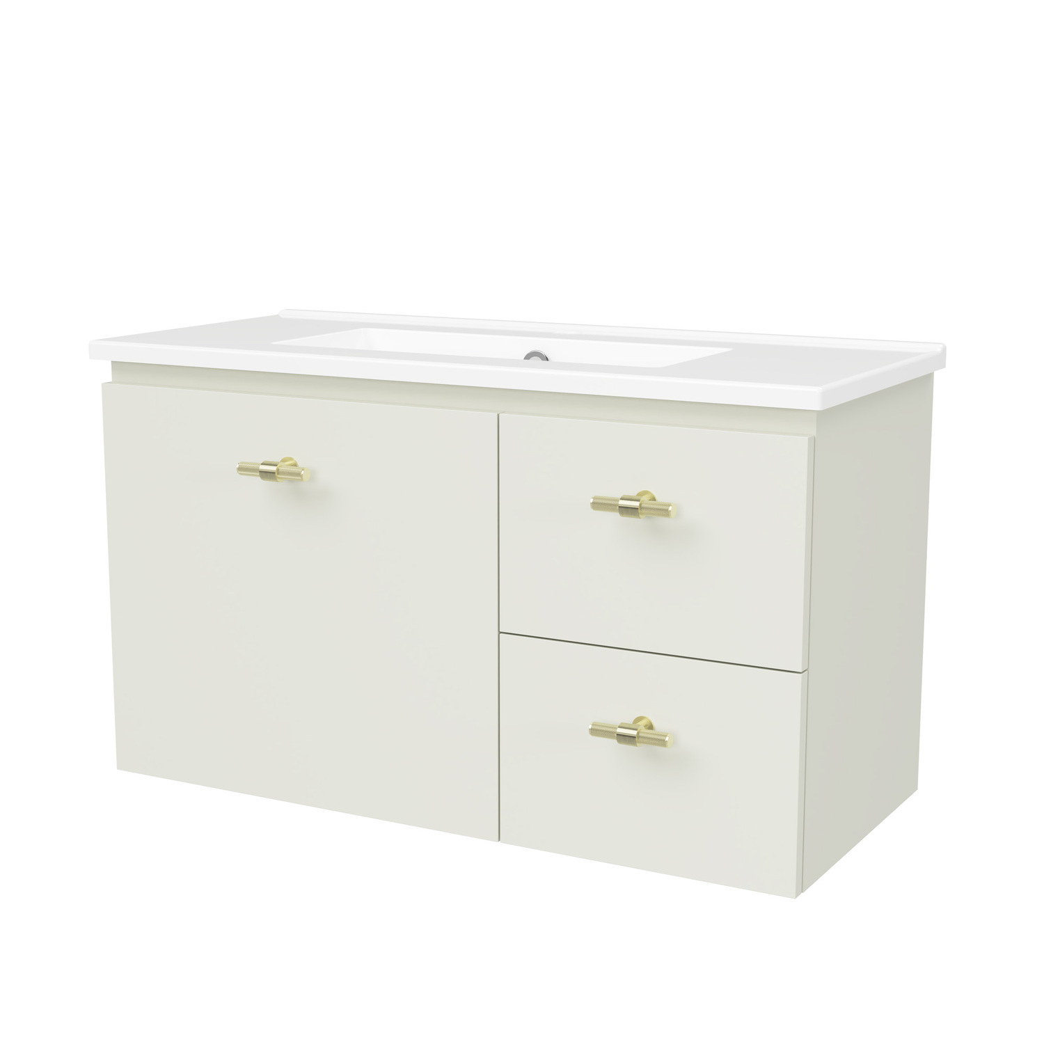 Florida Ensuite 800mm Wall Hung Vanity with Ceramic Countertop