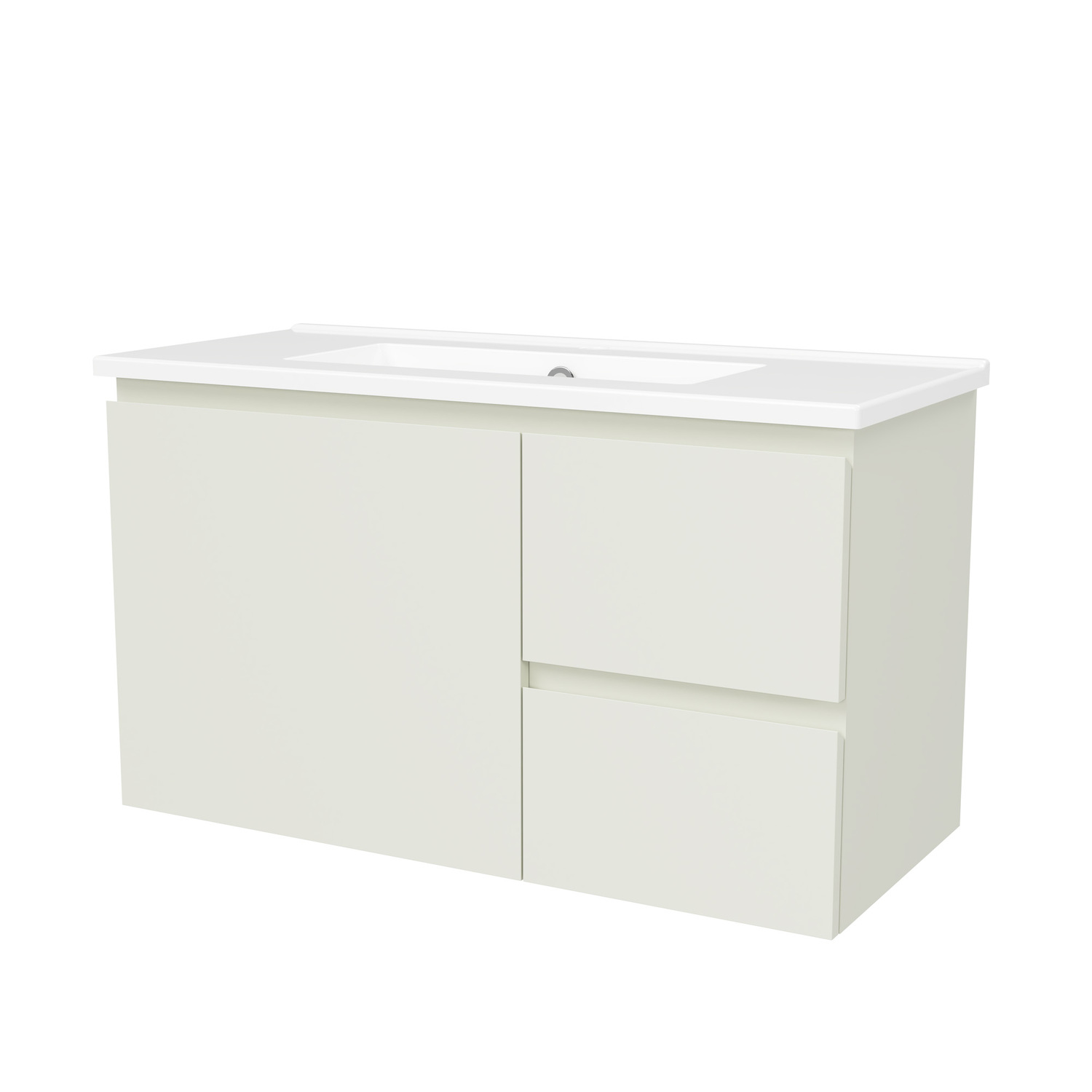 Florida Ensuite 800mm Wall Hung Vanity with Ceramic Countertop