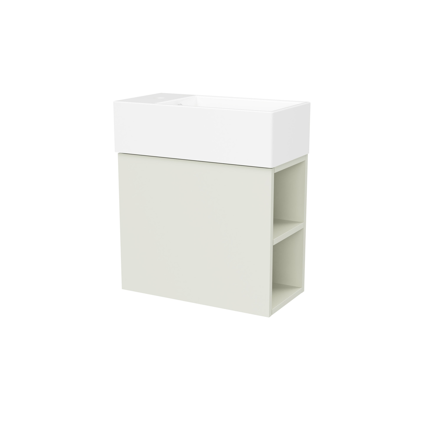Lottie 480mm Wall Hung Small Space Vanity with Ceramic Countertop