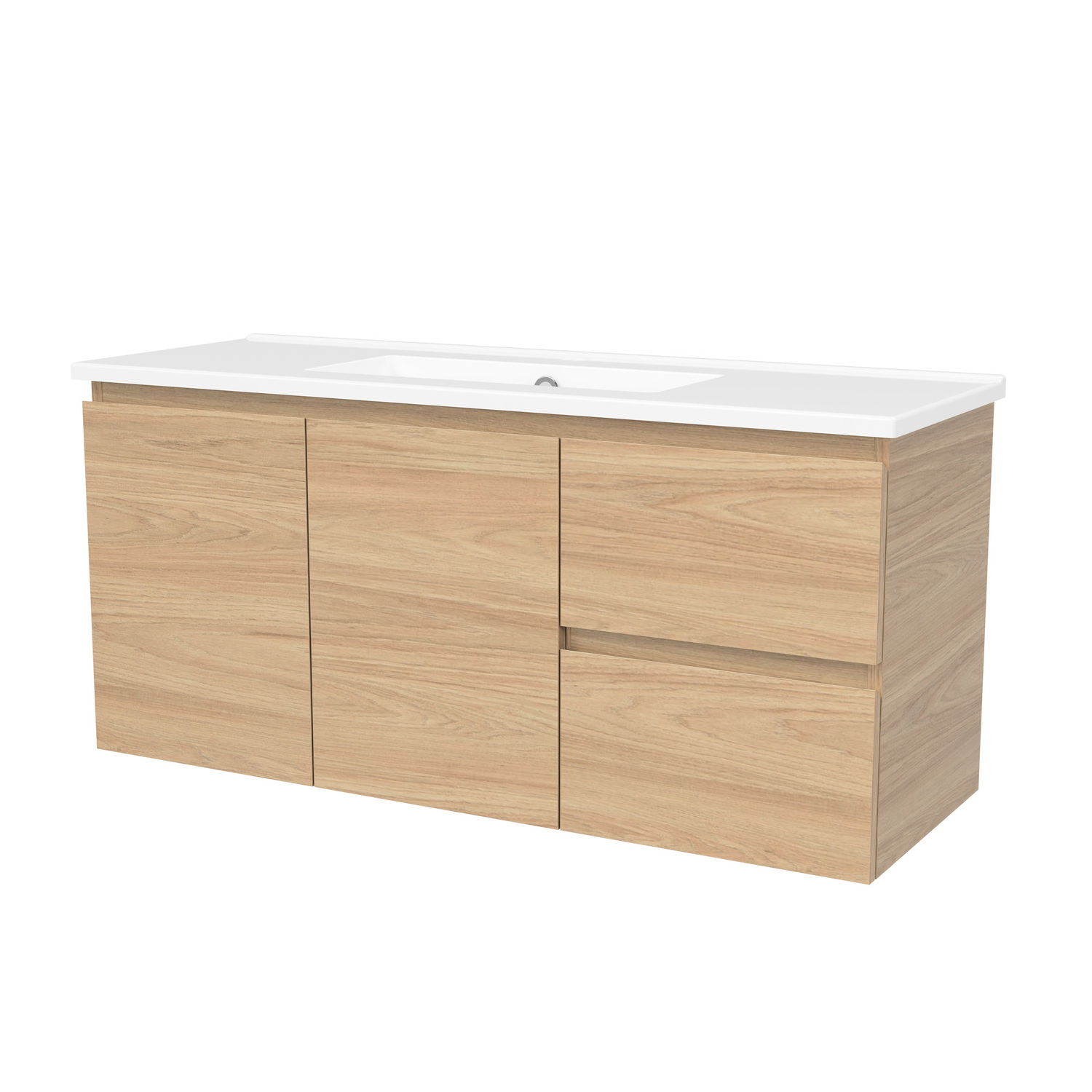 Florida Ensuite 1000mm Wall Hung Vanity with Ceramic Countertop
