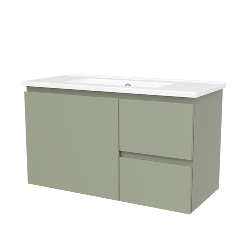 Florida Ensuite 800mm Wall Hung Vanity with Ceramic Countertop