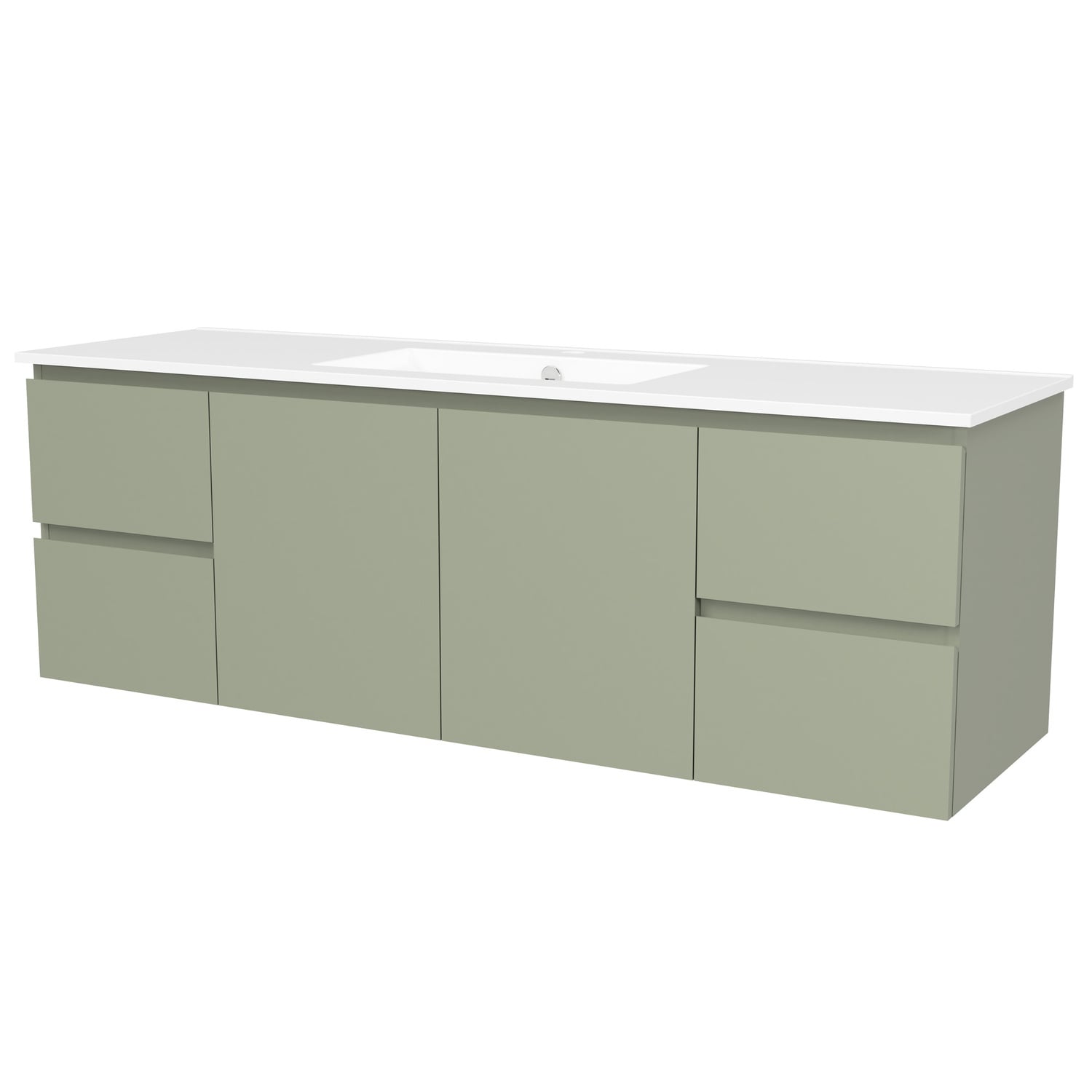 Nevada 1500mm Wall Hung Vanity with Ceramic Countertop