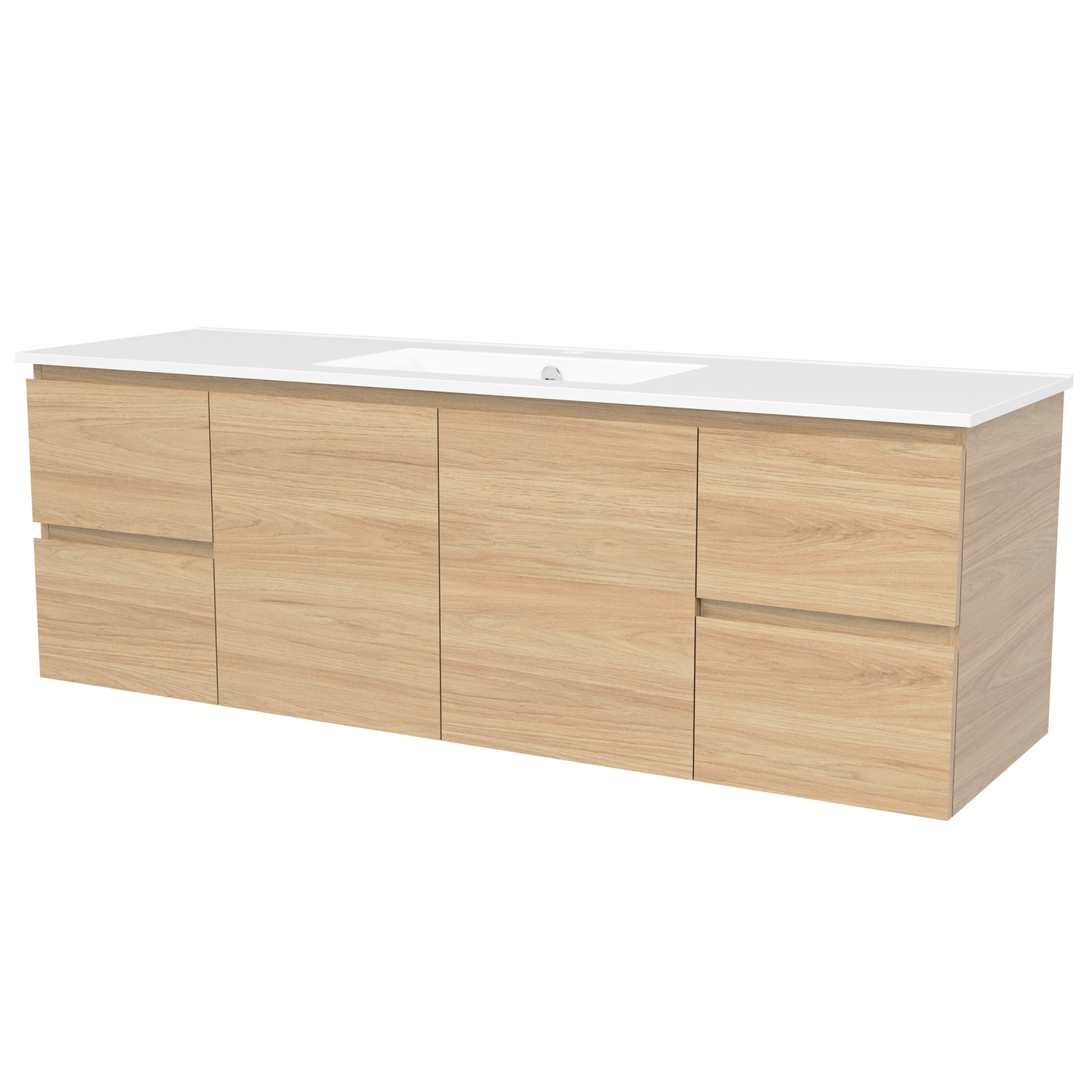 Nevada 1500mm Wall Hung Vanity with Ceramic Countertop