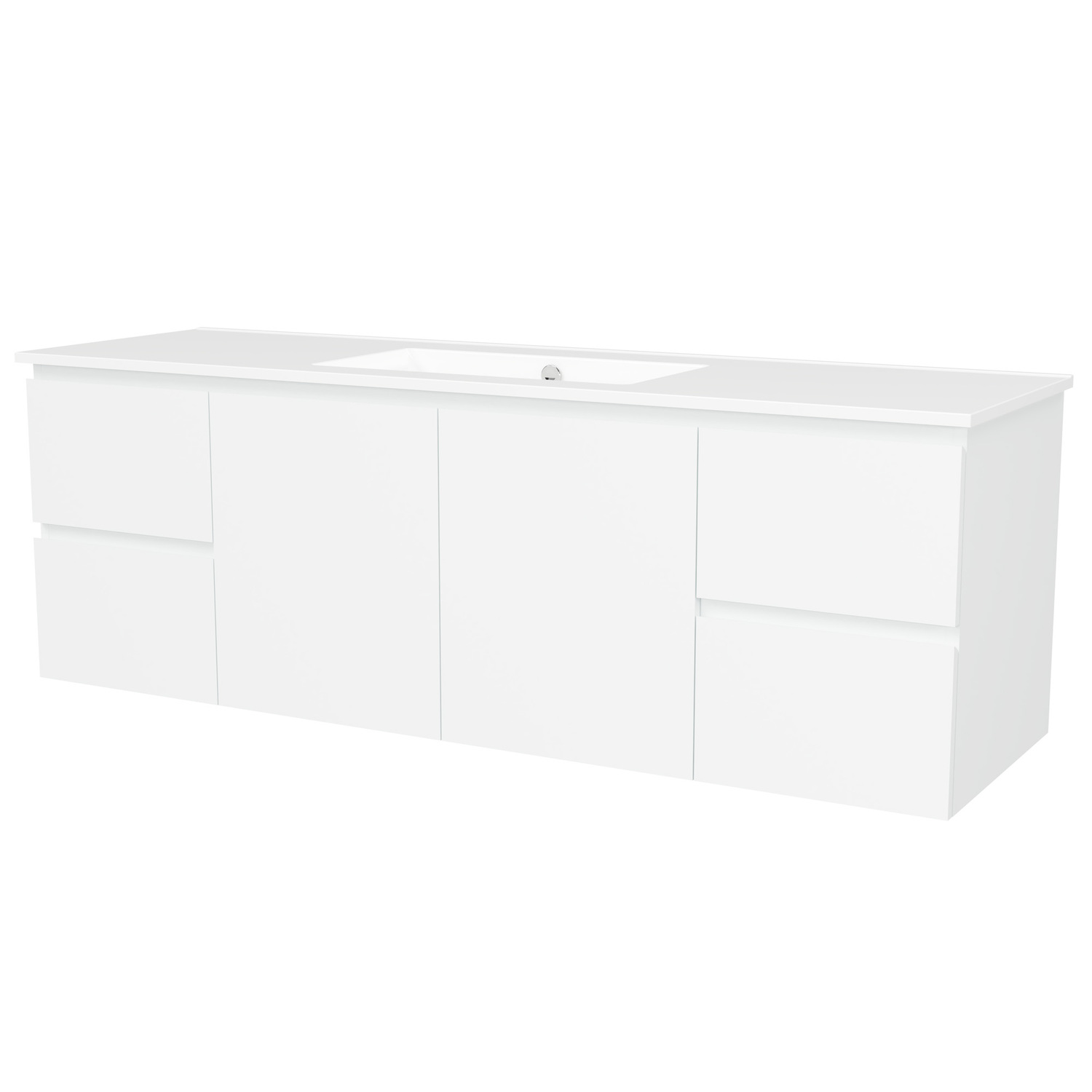 Nevada 1500mm Wall Hung Vanity with Ceramic Countertop
