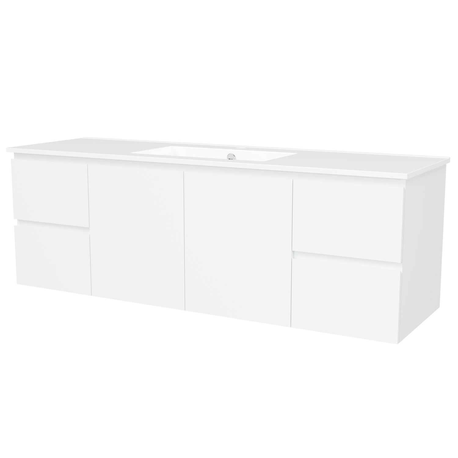 Nevada 1500mm Wall Hung Vanity with Ceramic Countertop