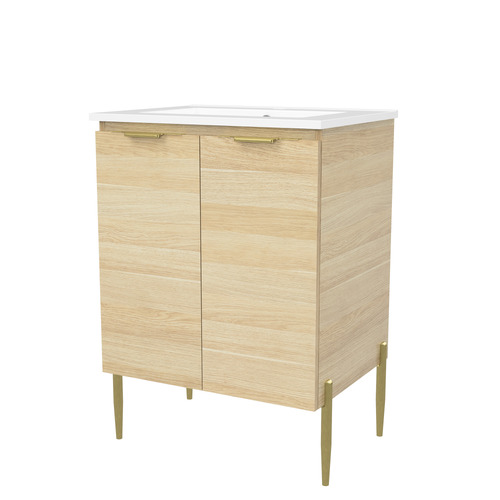 Nevada 600mm Freestanding Vanity with Ceramic Countertop