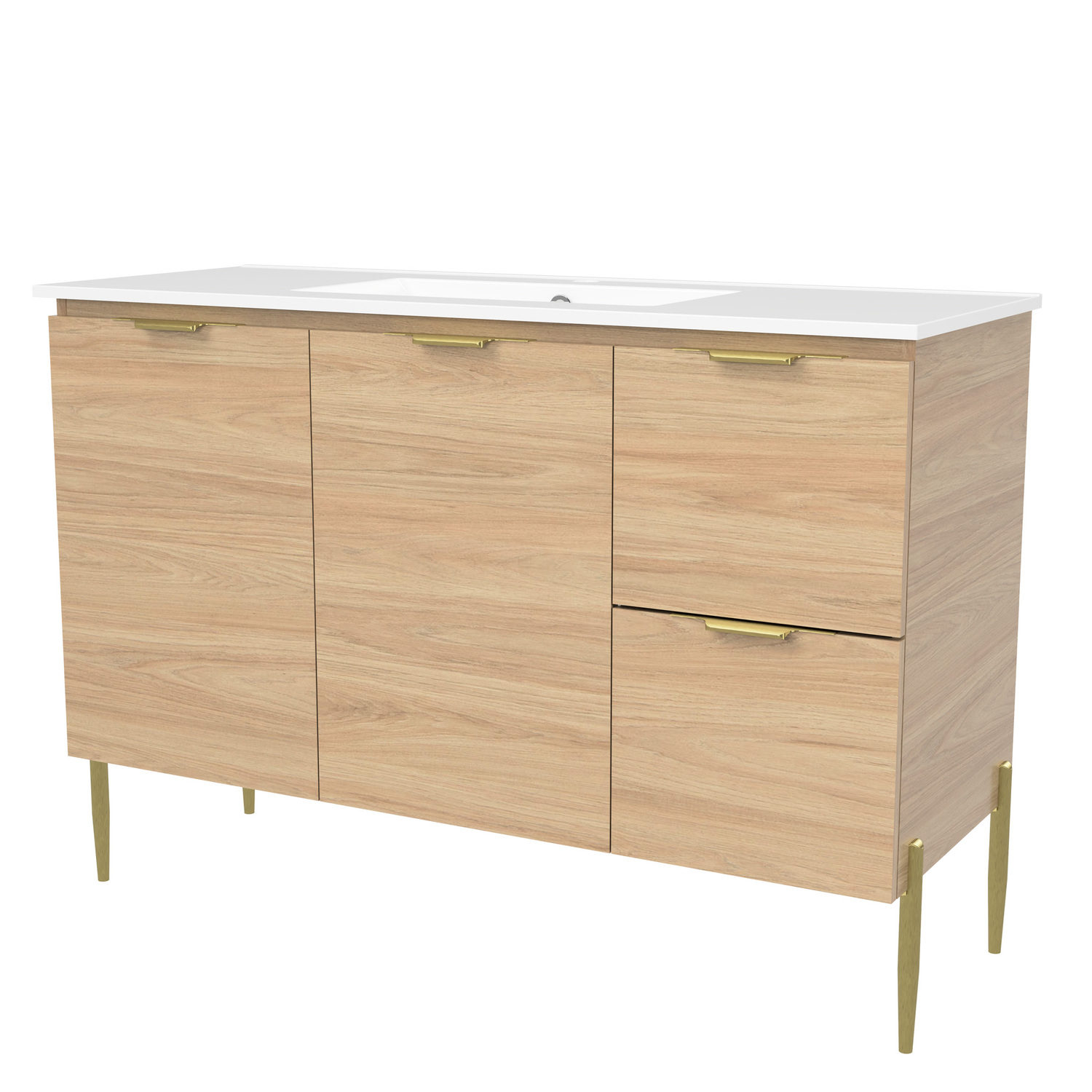 Nevada 1200mm Freestanding Vanity with Ceramic Countertop