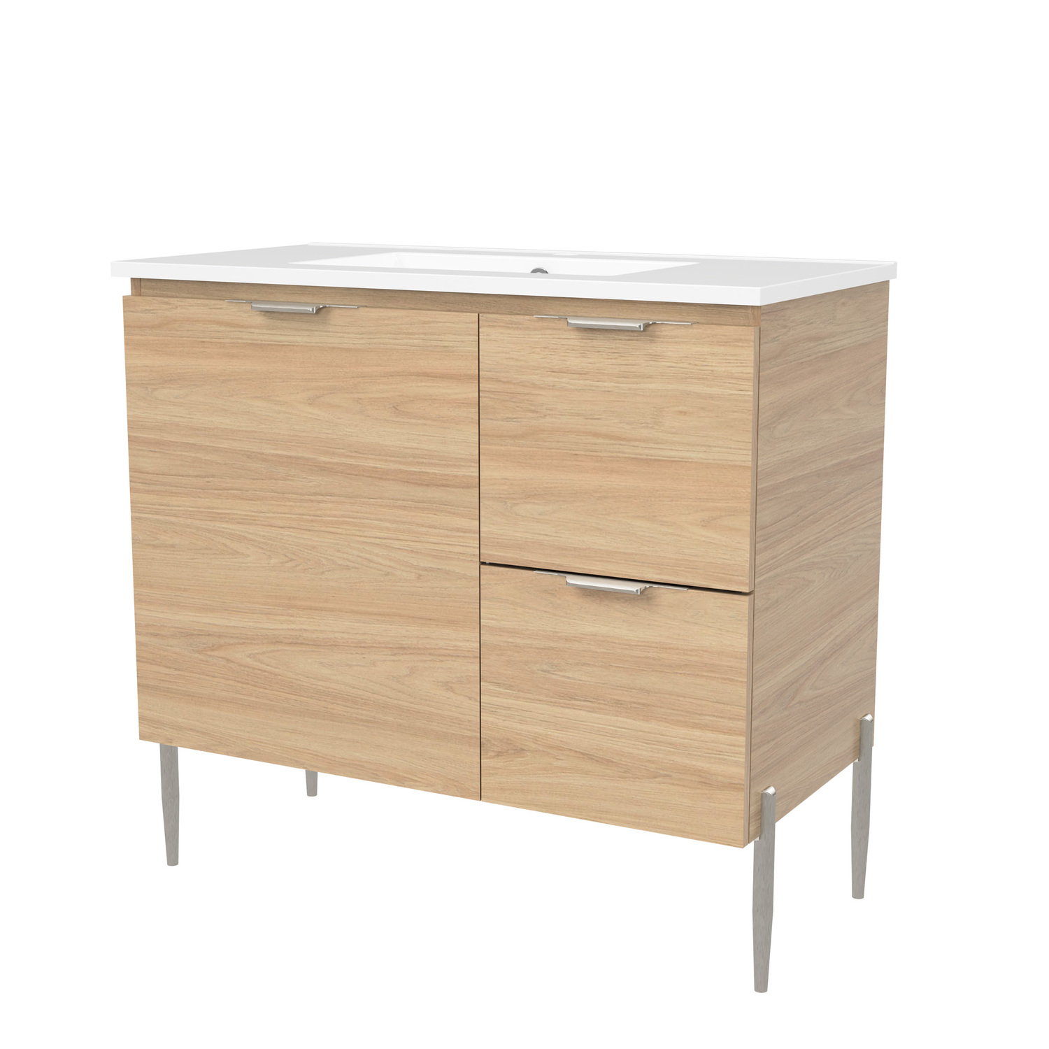 Nevada 900mm Freestanding Vanity with Ceramic Countertop