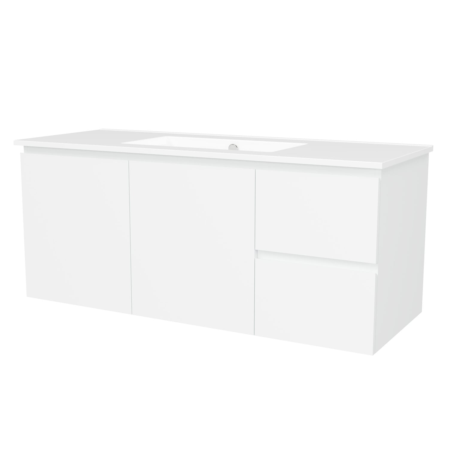 Nevada 1200mm Wall Hung Vanity with Ceramic Countertop