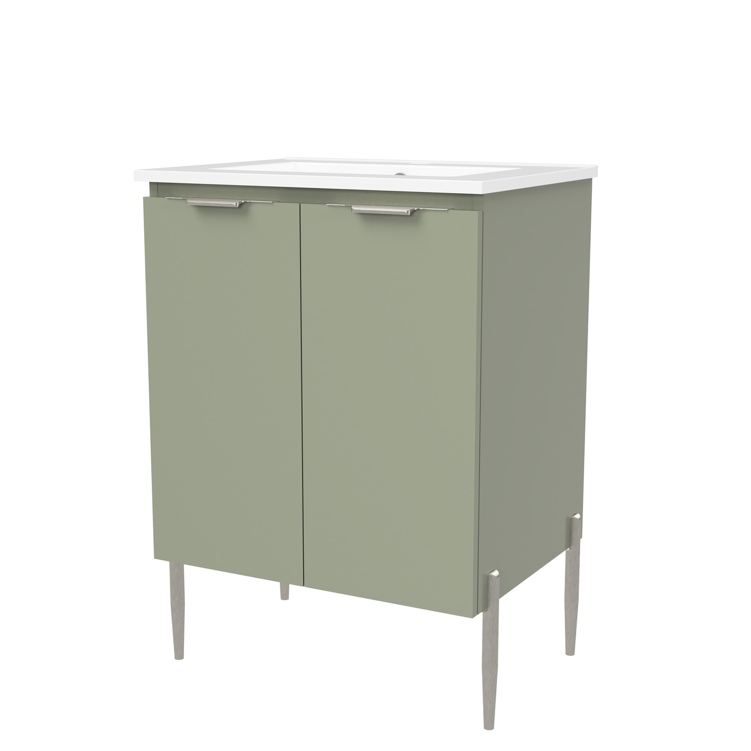 Nevada 600mm Freestanding Vanity with Ceramic Countertop