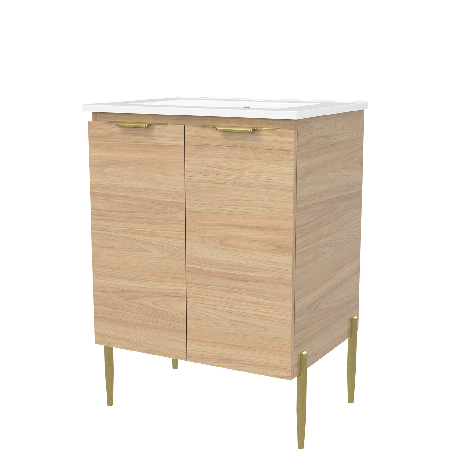 Nevada 600mm Freestanding Vanity with Ceramic Countertop