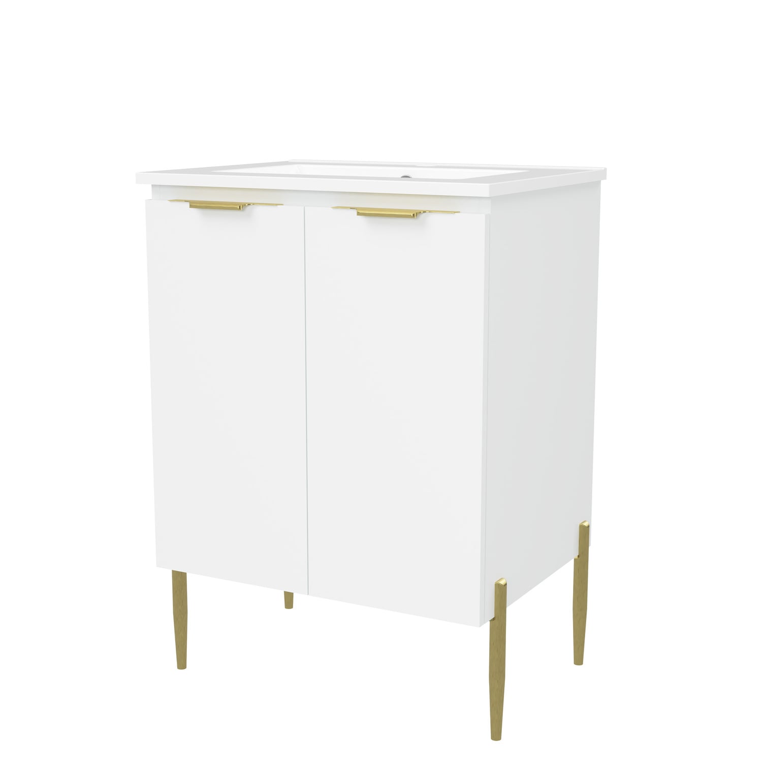 Nevada 600mm Freestanding Vanity with Ceramic Countertop