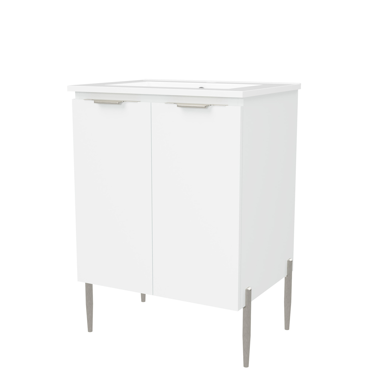 Nevada 600mm Freestanding Vanity with Ceramic Countertop