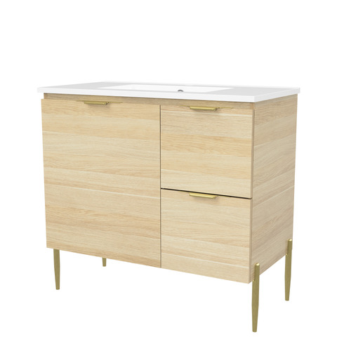 Nevada 900mm Freestanding Vanity with Ceramic Countertop