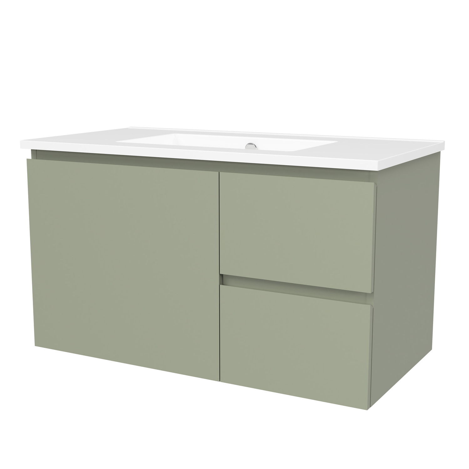Nevada 900mm Wall Hung Vanity with Ceramic Countertop